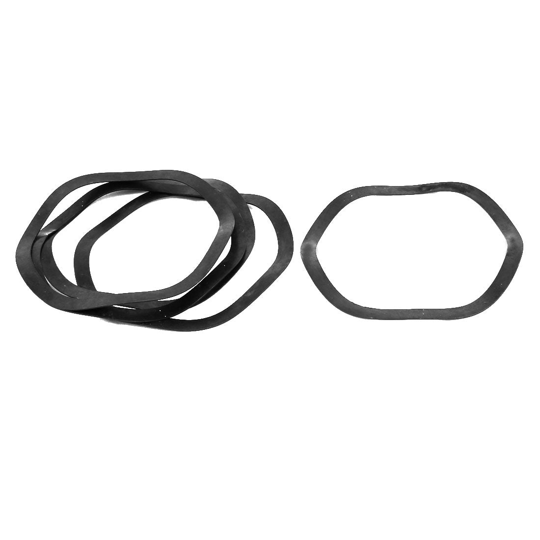 Harfington 60mm Inner Diameter 70mm Outer Dia 0.6mm Thickness Carbon Steel Compression Type Wave Washer 5pcs