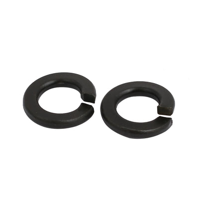 Harfington 50pcs 3/8-inch Inner Dia Carbon Steel Split Lock Spring Washer Gasket Black