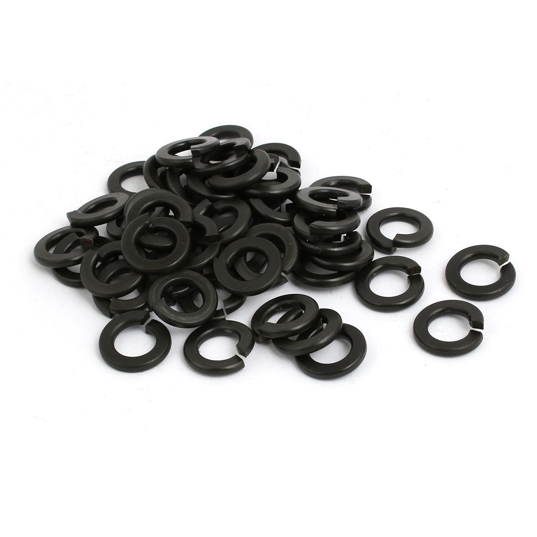 Harfington 50pcs 3/8-inch Inner Dia Carbon Steel Split Lock Spring Washer Gasket Black
