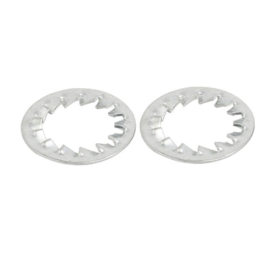 Harfington 18mm Inner Dia Carbon Steel Zinc Plated Internal Serrated Lock Washer 5pcs