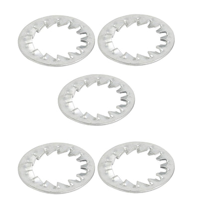 Harfington 18mm Inner Dia Carbon Steel Zinc Plated Internal Serrated Lock Washer 5pcs