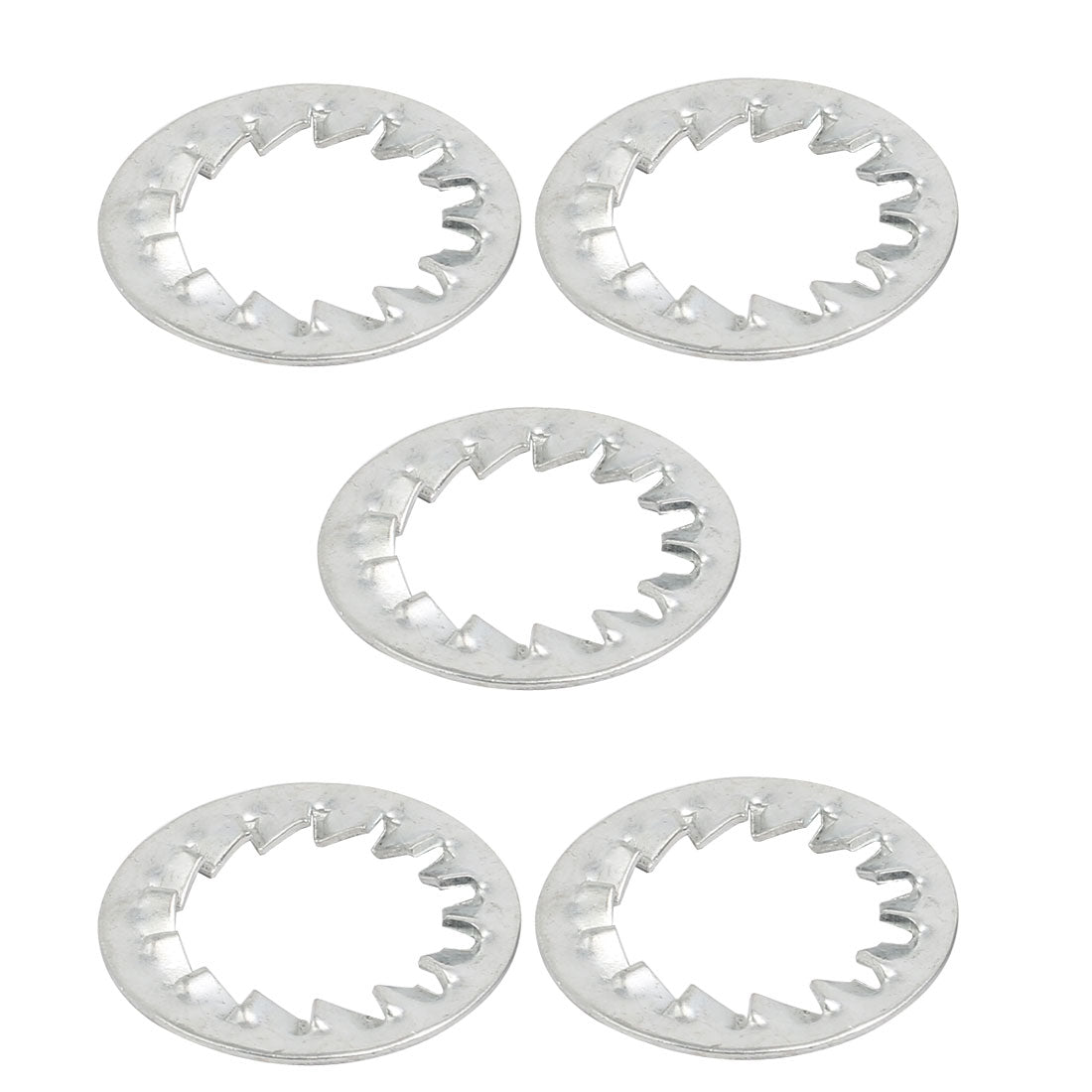Harfington 18mm Inner Dia Carbon Steel Zinc Plated Internal Serrated Lock Washer 5pcs