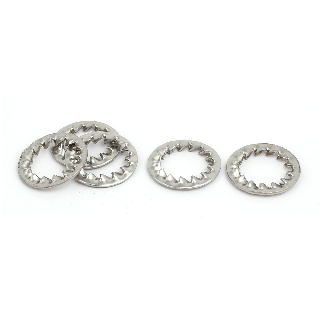 Harfington 16mm Inner Dia 304 Stainless Steel Internal Serrated Tooth Lock Washer 5pcs