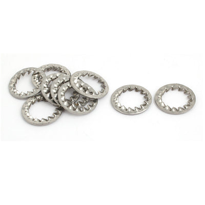 Harfington 16mm Inner Dia 304 Stainless Steel Internal Serrated Lock Washers Gasket 10pcs