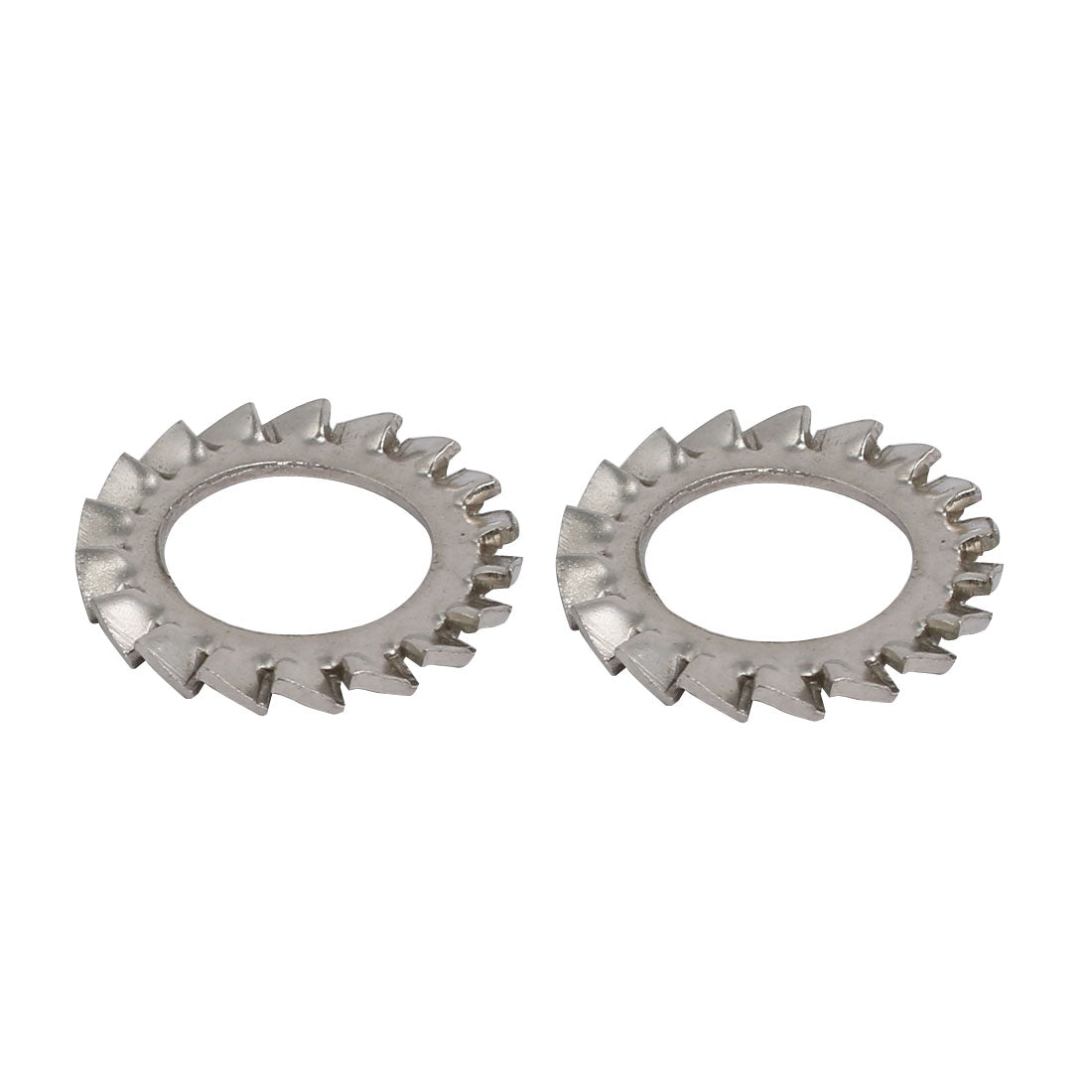 Harfington 14mm Inner Dia 304 Stainless Steel External Tooth Lock Washer Silver Tone 15pcs