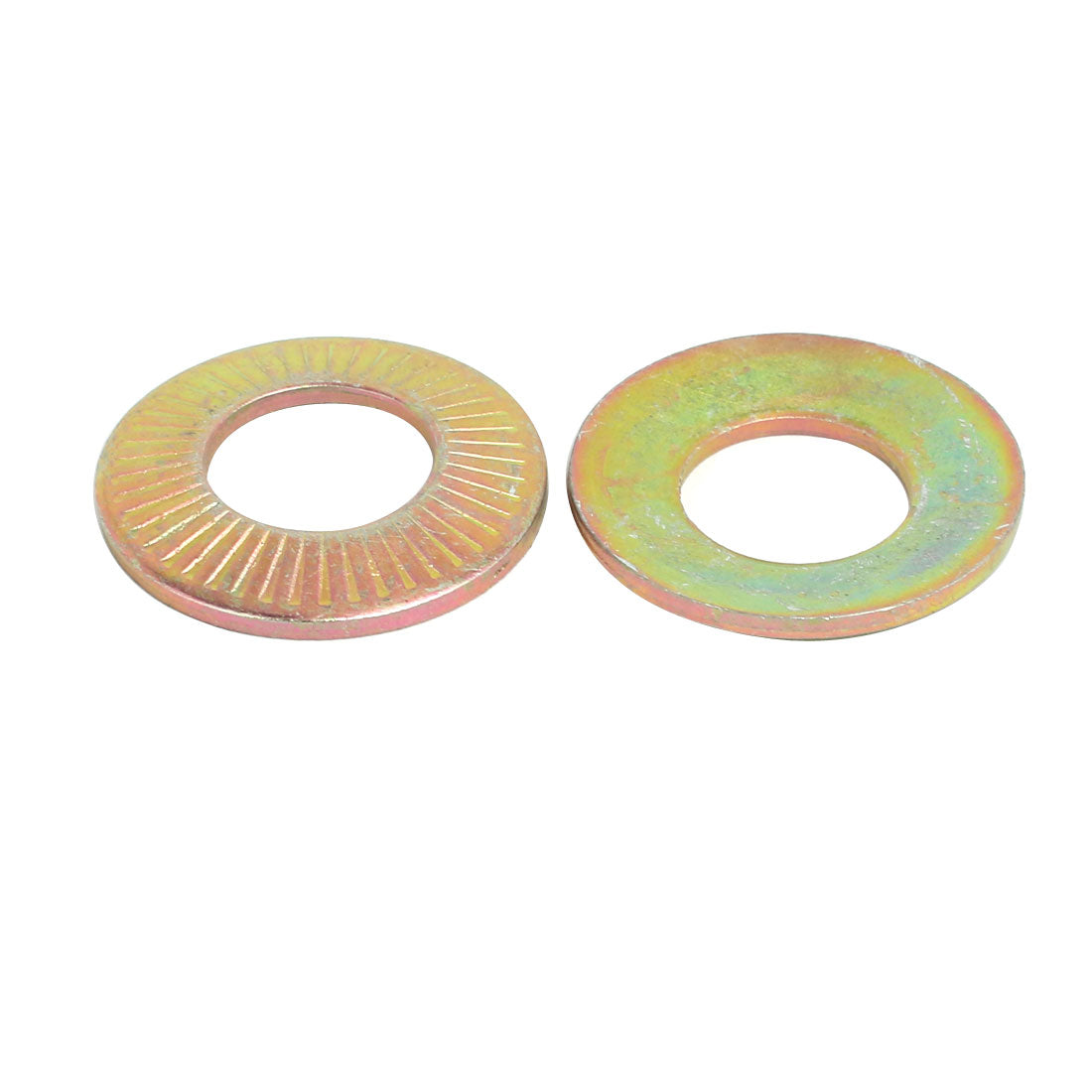 Harfington M14 Inner Dia Carbon Steel Serrated Conical Washer Bronze Tone 10pcs