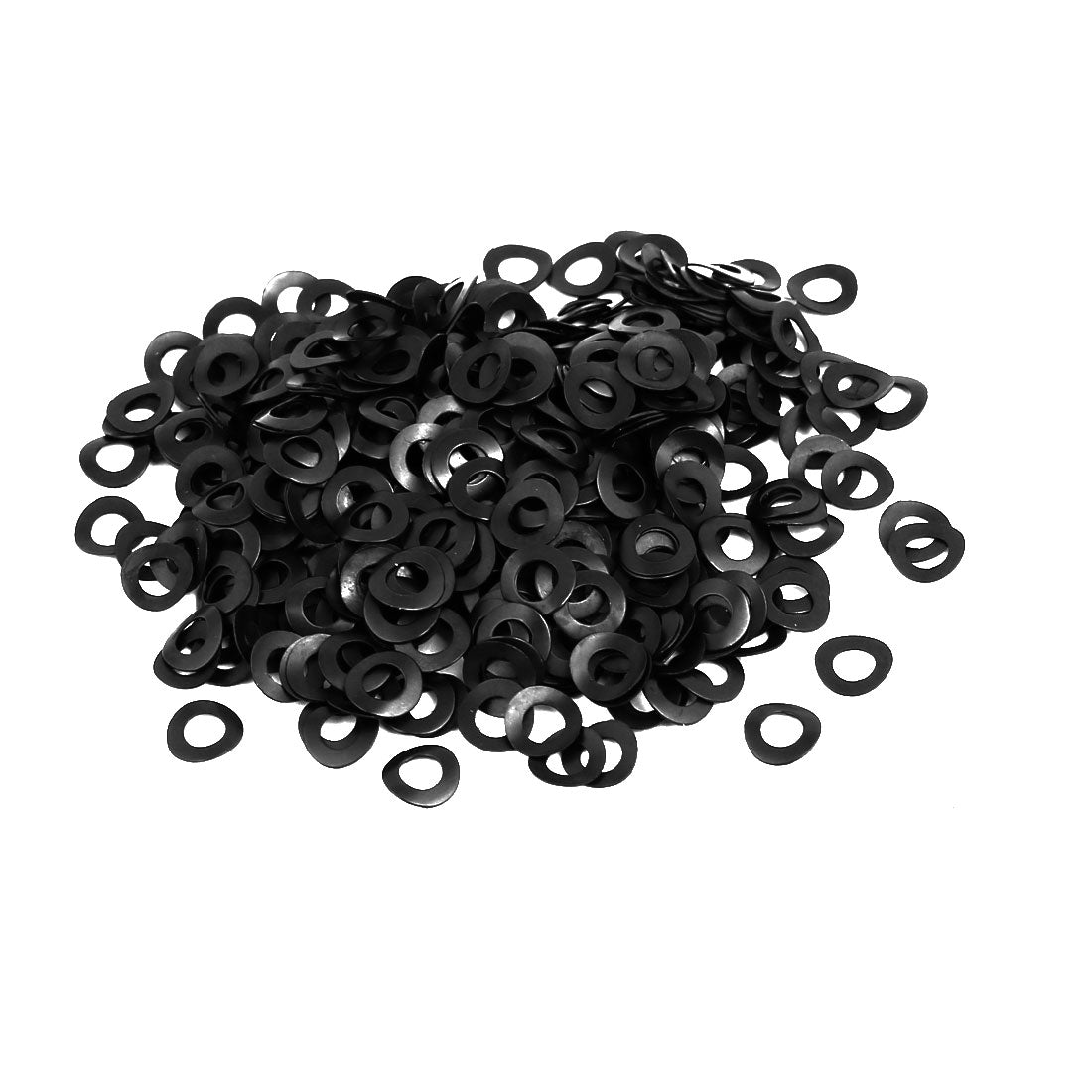 Harfington 3mm Fitting Dia Carbon Steel Compressed Type Curved Spring Washer 500pcs