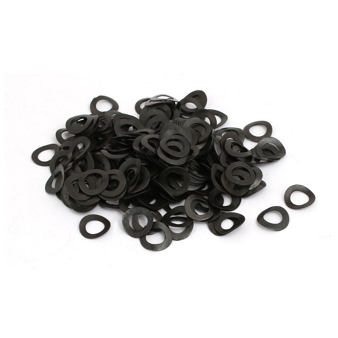 Harfington 5mm Fitting Dia Carbon Steel Compressed Type Curved Spring Washer 200pcs
