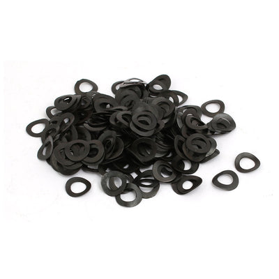 Harfington 5mm Fitting Dia Carbon Steel Compressed Type Curved Spring Washer 200pcs