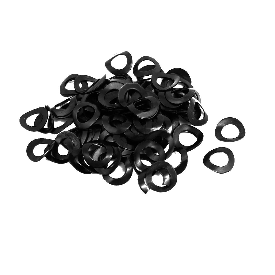 Harfington 6mm Fitting Dia Carbon Steel Compressed Type Curved Spring Washer 100pcs