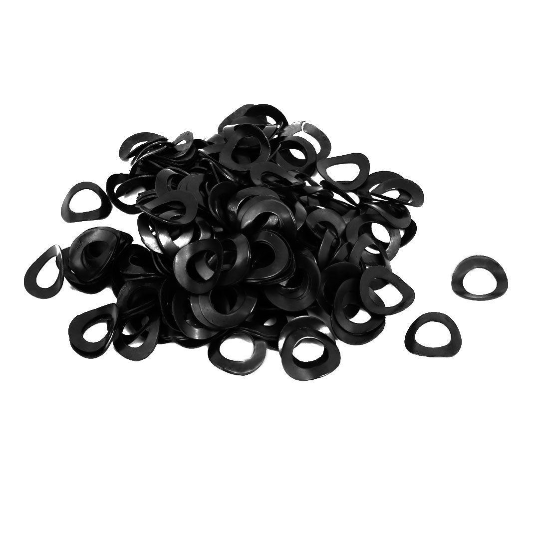 Harfington 6mm Fitting Dia Carbon Steel Compressed Type Curved Spring Washer 200pcs