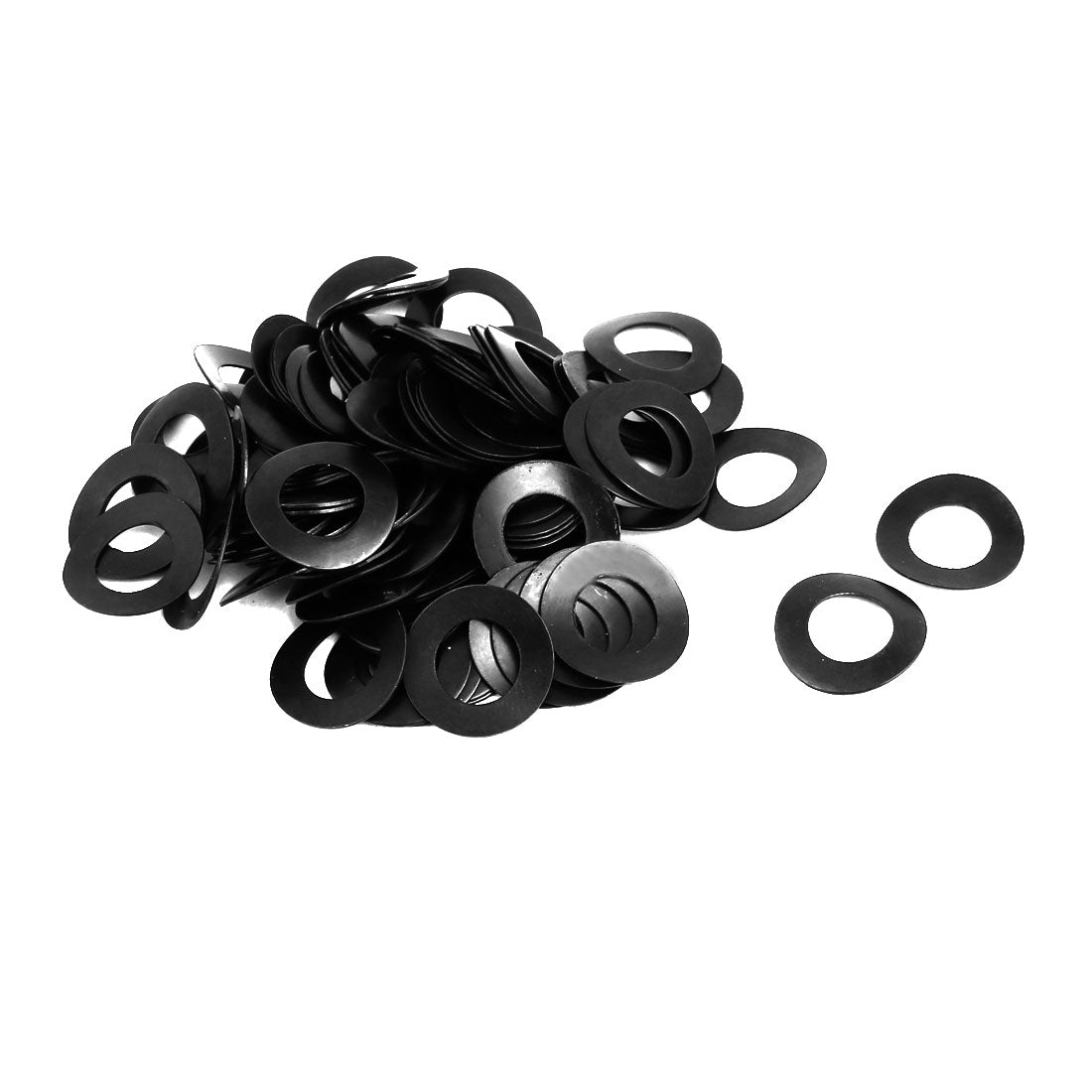 Harfington 8mm Fitting Dia Carbon Steel Compressed Type Curved Spring Washer 100pcs