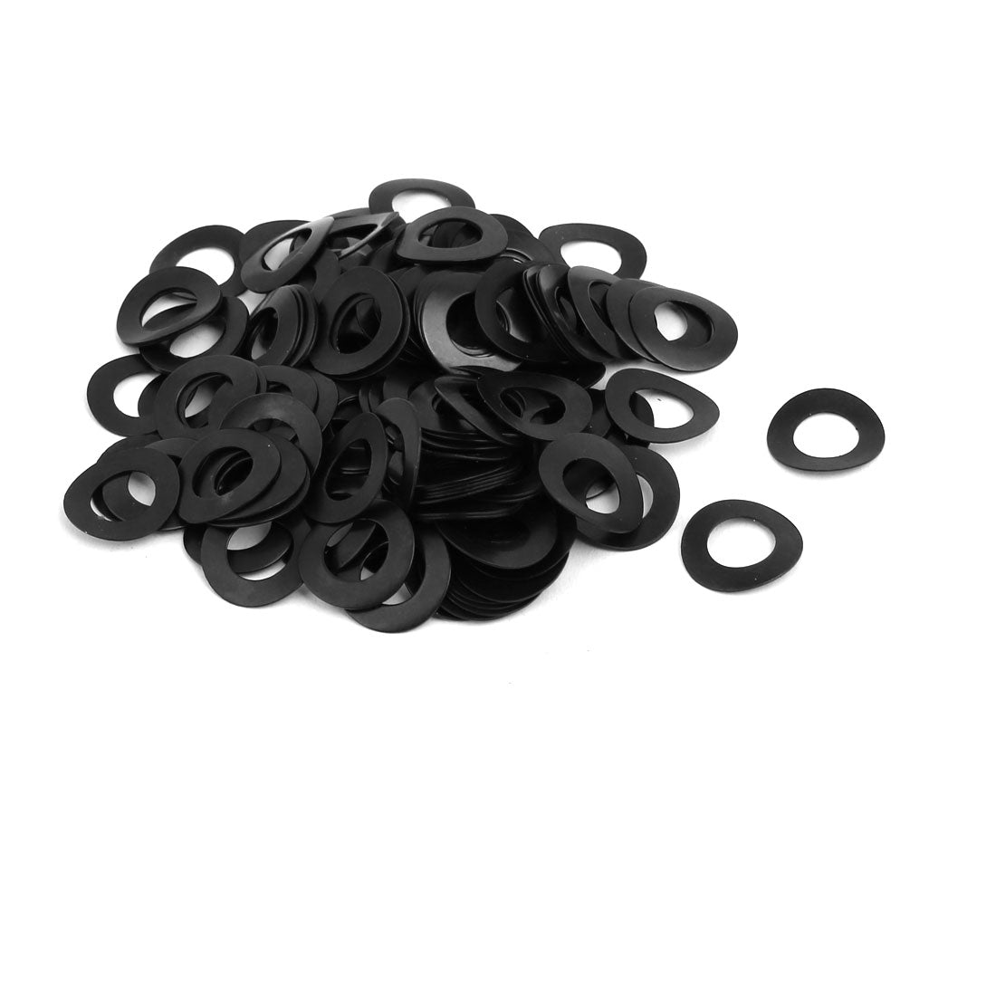 Harfington 8mm Fitting Dia Carbon Steel Compressed Type Curved Spring Washer 200pcs