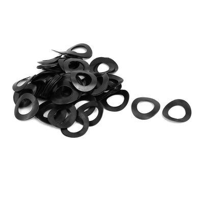 Harfington 12mm Fitting Dia Carbon Steel Compressed Type Curved Spring Washer 100pcs