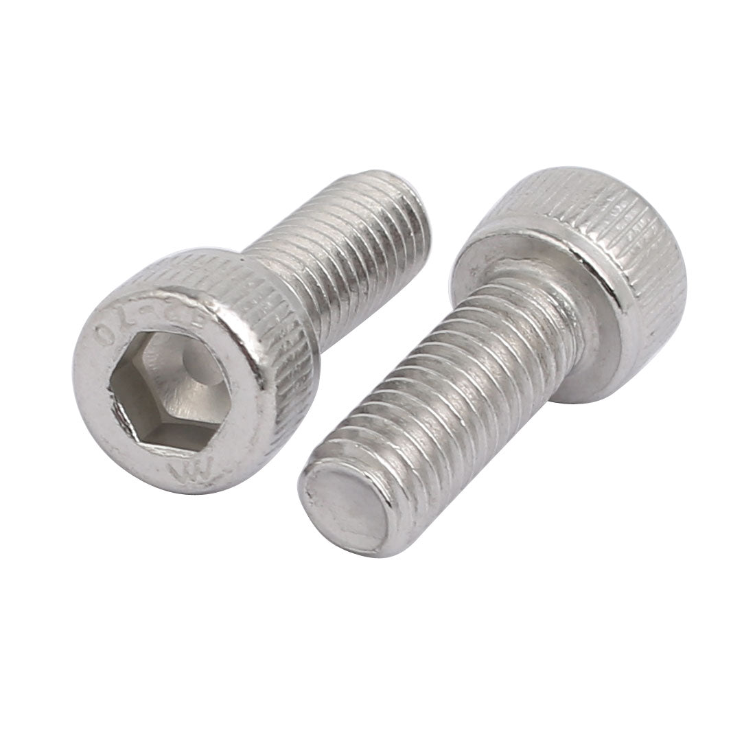 Harfington M6x16mm 304 Stainless Steel Left Hand Thread Hex Socket Cap Screw Fastener 2pcs
