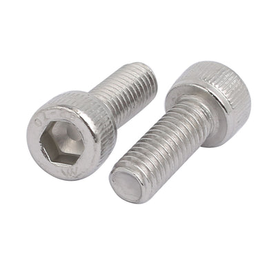 Harfington M6x16mm 304 Stainless Steel Left Hand Thread Hex Socket Cap Screw Fastener 2pcs