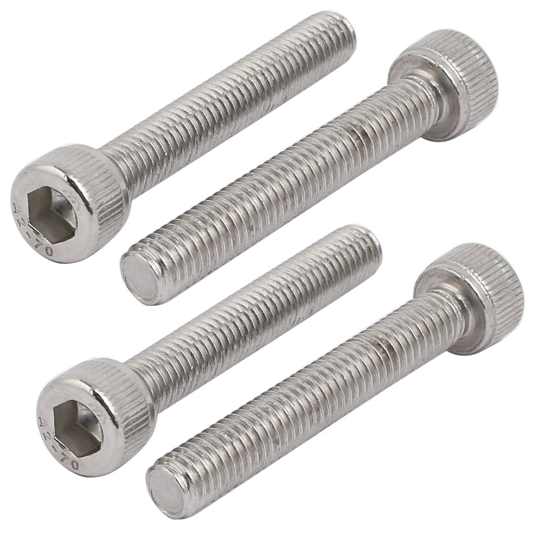 Harfington M6x40mm 304 Stainless Steel Left Hand Thread Hex Socket Cap Screw Fastener 4pcs