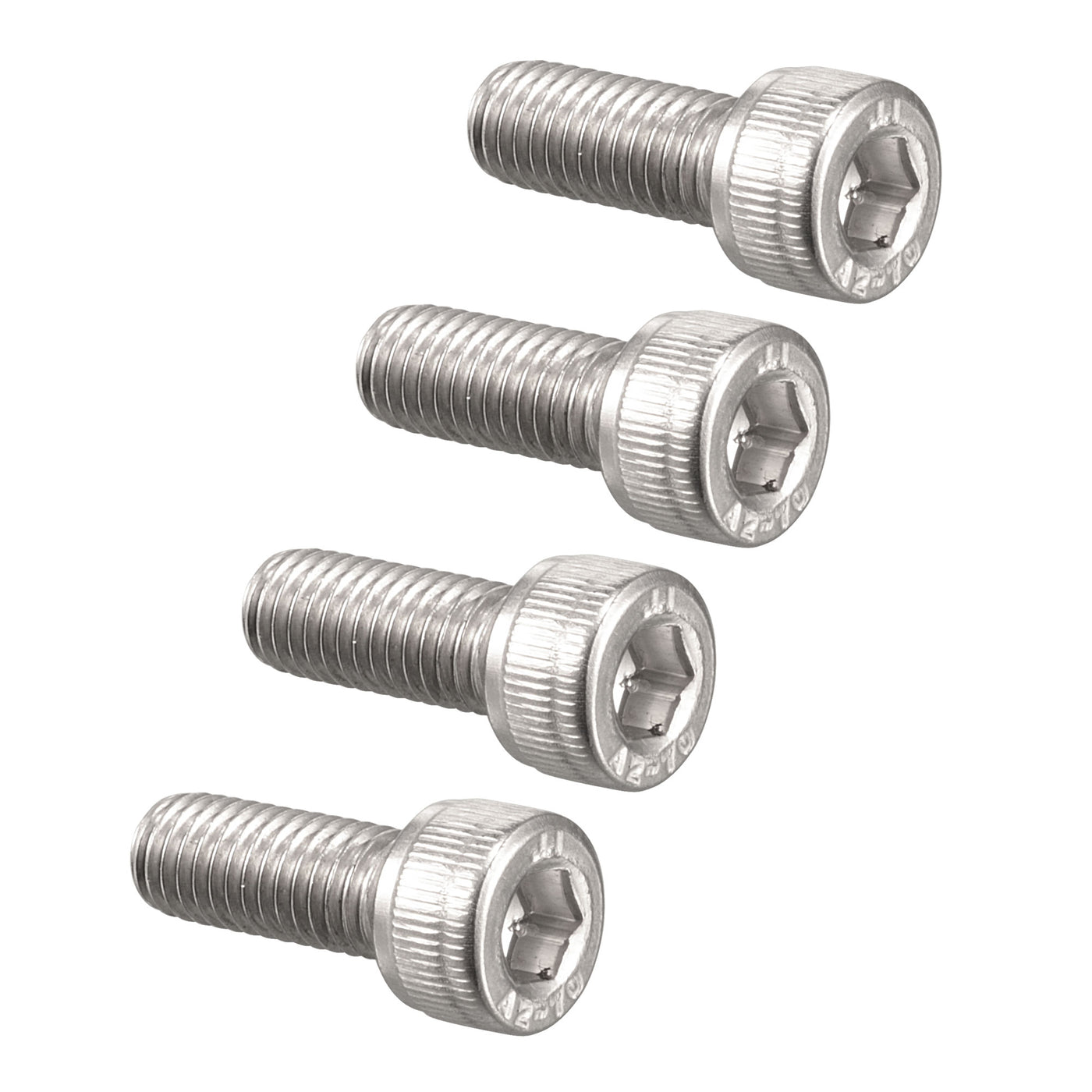 Harfington M8x20mm 304 Stainless Steel Left Hand Thread Hex Socket Cap Screw Fastener 4pcs