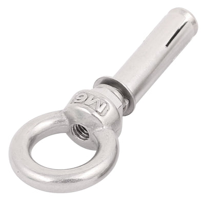 Harfington M6 x 50mm 304 Stainless Steel Wire Rope Expansion Shield Anchor Eye Bolt