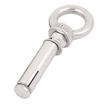 Harfington M6 x 50mm 304 Stainless Steel Wire Rope Expansion Shield Anchor Eye Bolt