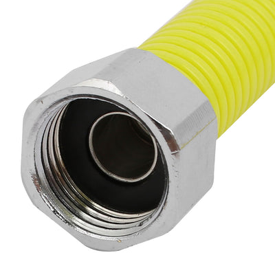 Harfington 0.5M Length 304 Stainless Steel Flexible Gas Range Connector Plumbing Fitting