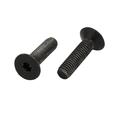Harfington 8pcs M5x20mm Flat Countersunk Head Hex Socket Left Hand Thread Bolt DIN7991
