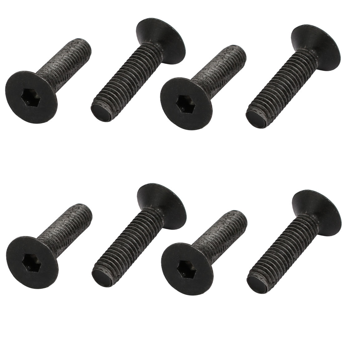 Harfington 8pcs M5x20mm Flat Countersunk Head Hex Socket Left Hand Thread Bolt DIN7991