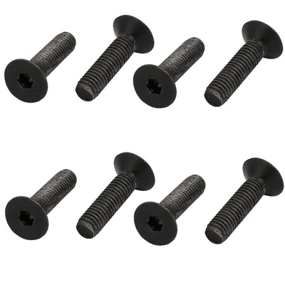 Harfington 8pcs M5x20mm Flat Countersunk Head Hex Socket Left Hand Thread Bolt DIN7991