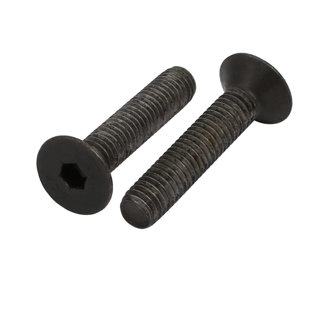 Harfington 2pcs M5x25mm Flat Countersunk Head Hex Socket Left Hand Thread Bolt DIN7991