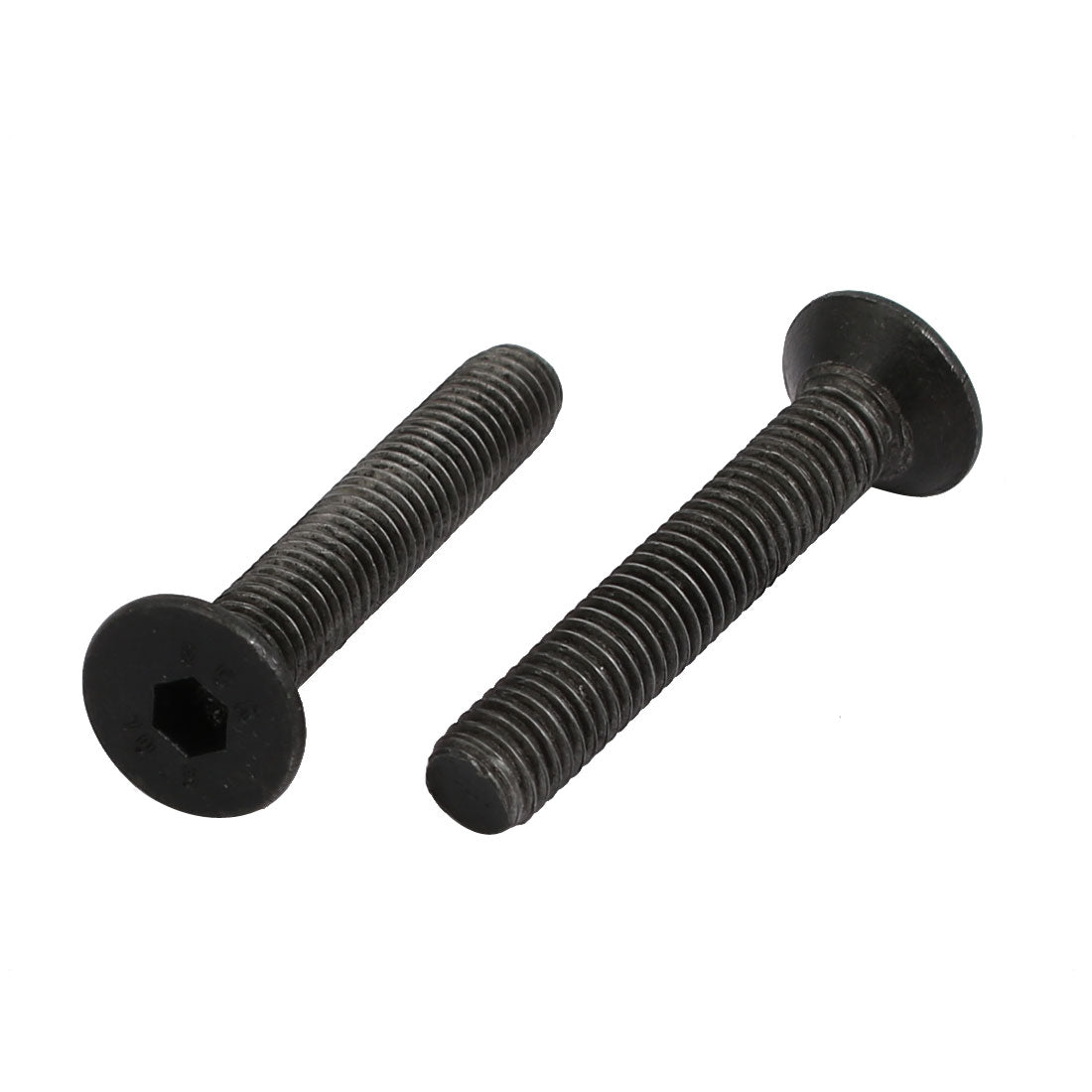 Harfington 2pcs M5x30mm Flat Countersunk Head Hex Socket Left Hand Thread Bolt DIN7991