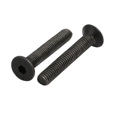 Harfington 5pcs M5x30mm Flat Countersunk Head Hex Socket Left Hand Thread Bolt DIN7991