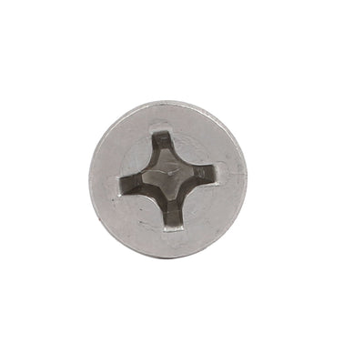 Harfington M6x16mm 304 Stainless Steel Flat Head Phillips Drive Left Hand Thread Bolt 2pcs