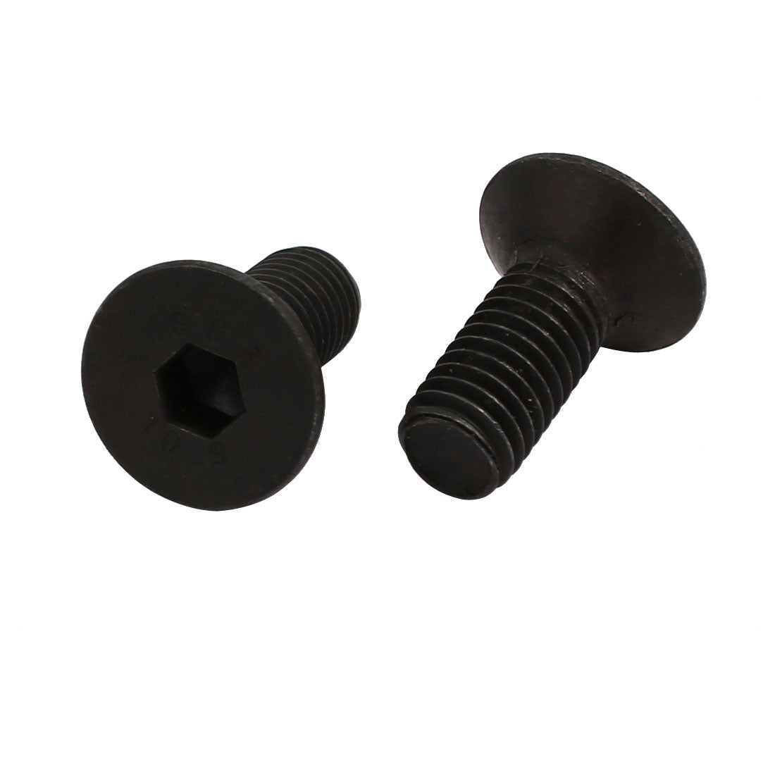 Harfington 2pcs M8x20mm 10.9 Grade Flat Countersunk Head Hex Socket Left Hand Thread Bolt