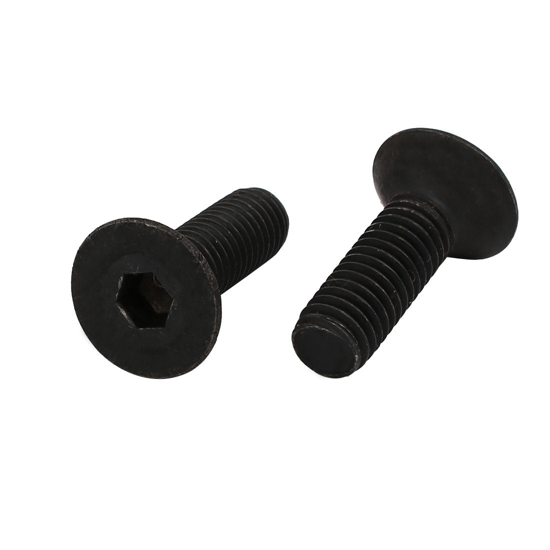Harfington 2pcs M8x25mm 10.9 Grade Flat Countersunk Head Hex Socket Left Hand Thread Bolt