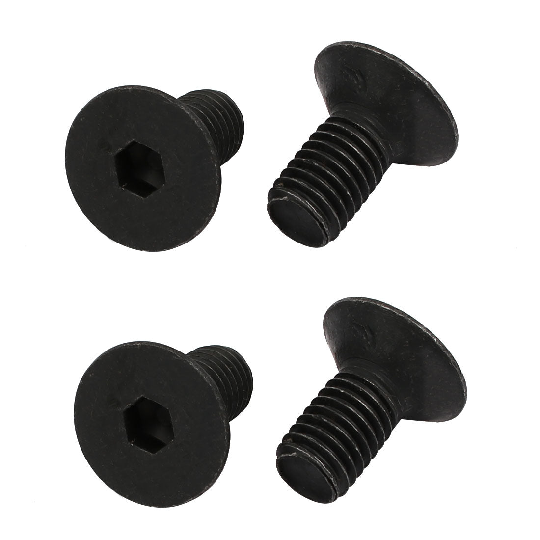 Harfington 4pcs M10x20mm 10.9 Grade Flat Countersunk Head Hex Socket Left Hand Thread Bolt