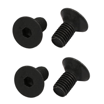 Harfington 4pcs M10x20mm 10.9 Grade Flat Countersunk Head Hex Socket Left Hand Thread Bolt