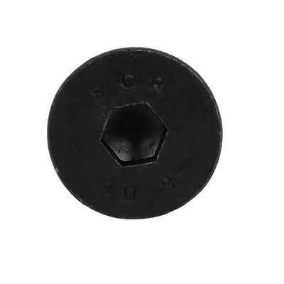 Harfington 2pcs M10x30mm 10.9 Grade Flat Countersunk Head Hex Socket Left Hand Thread Bolt