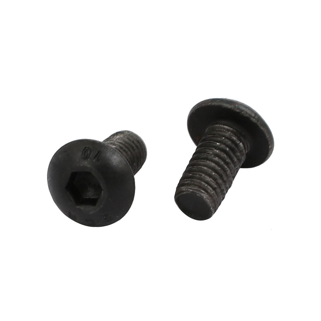 Harfington 10pcs M4x8mm 10.9 Grade Hex Socket Reverse Left Hand Thread Screw Bolt Black