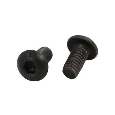 Harfington 10pcs M4x8mm 10.9 Grade Hex Socket Reverse Left Hand Thread Screw Bolt Black