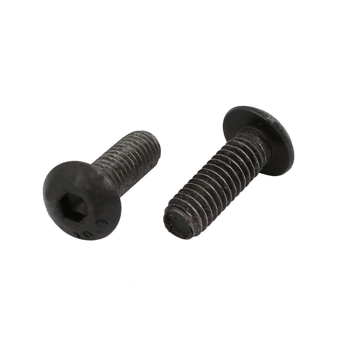 Harfington 2pcs M4x12mm 10.9 Grade Hex Socket Reverse Left Hand Thread Screw Bolt Black