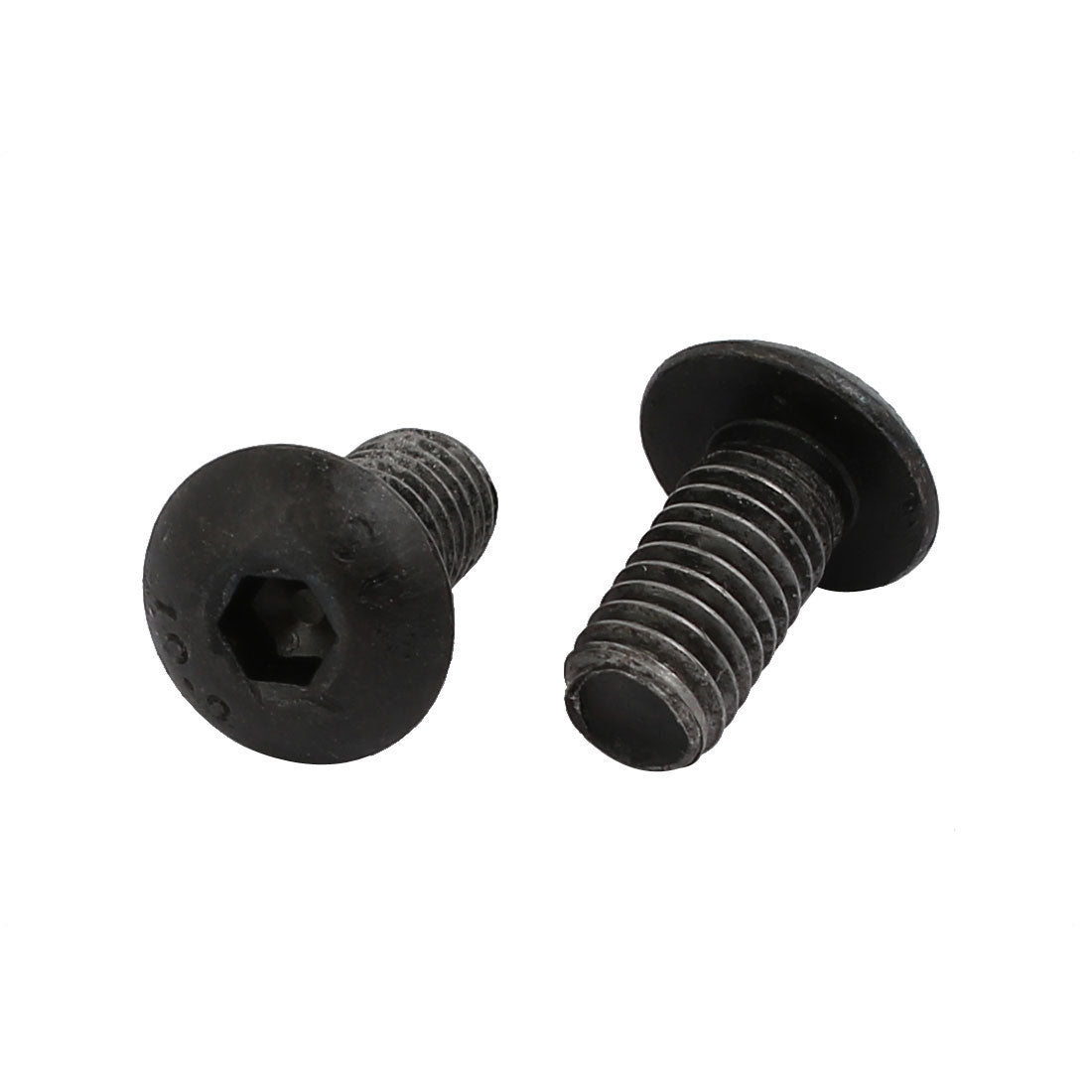 Harfington 2pcs M5x10mm 10.9 Grade Hex Socket Reverse Left Hand Thread Screw Bolt Black