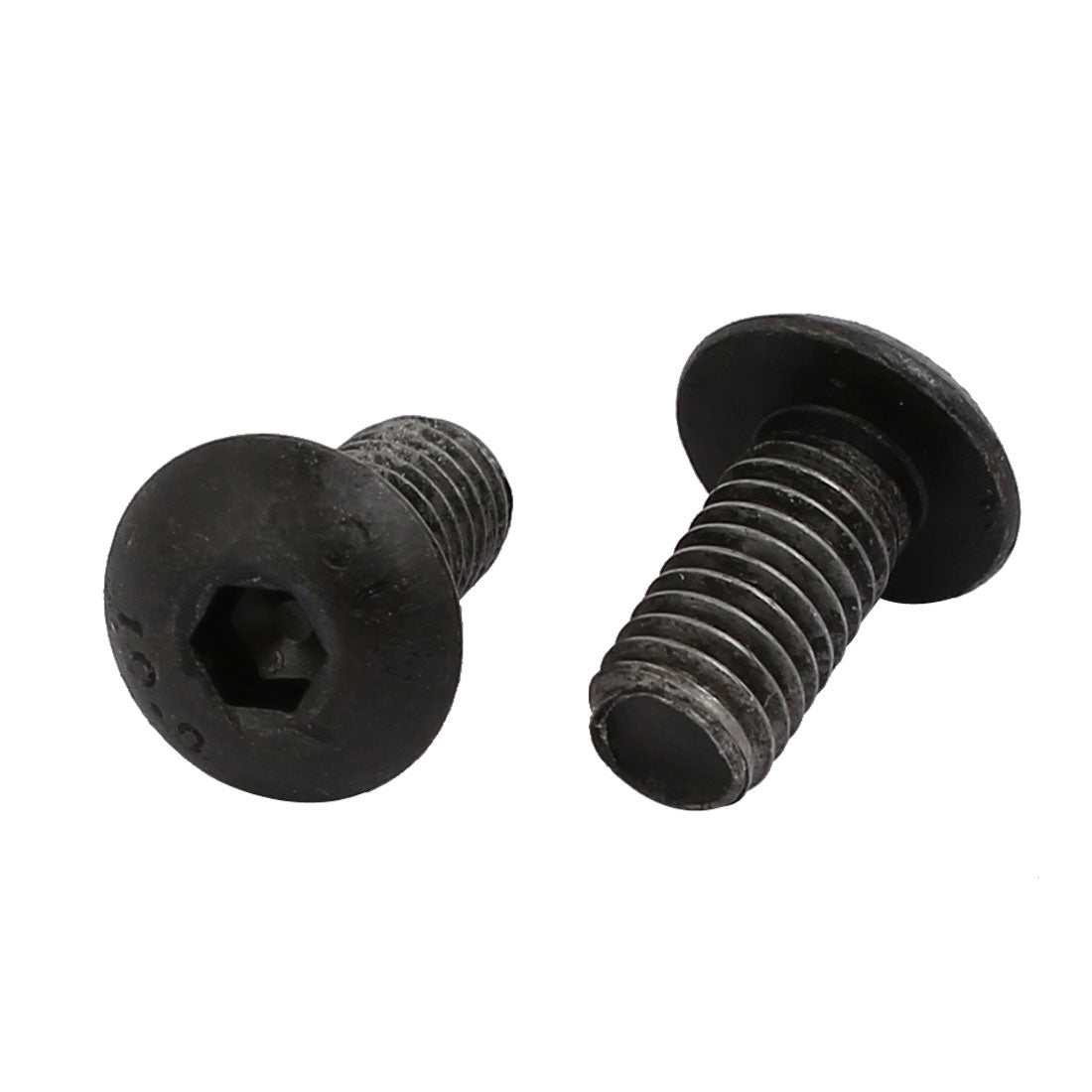 Harfington 2pcs M5x10mm 10.9 Grade Hex Socket Reverse Left Hand Thread Screw Bolt Black
