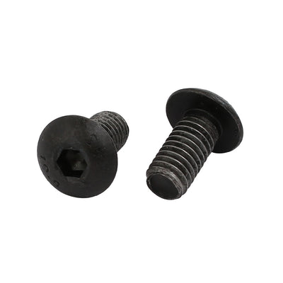 Harfington 4pcs M5x10mm 10.9 Grade Hex Socket Reverse Left Hand Thread Screw Bolt Black