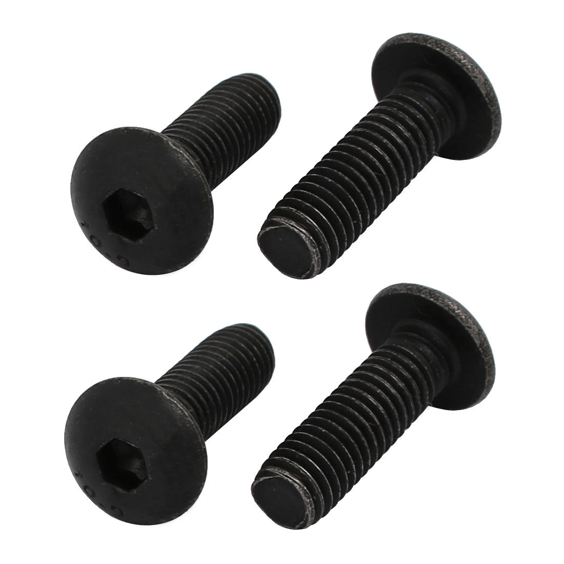 Harfington 4pcs M5x16mm 10.9 Grade Hex Socket Reverse Left Hand Thread Screw Bolt Black