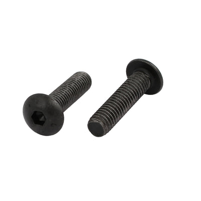 Harfington 2pcs M5x20mm 10.9 Grade Hex Socket Reverse Left Hand Thread Screw Bolt Black