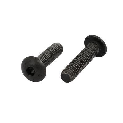 Harfington 4pcs M5x20mm 10.9 Grade Hex Socket Reverse Left Hand Thread Screw Bolt Black