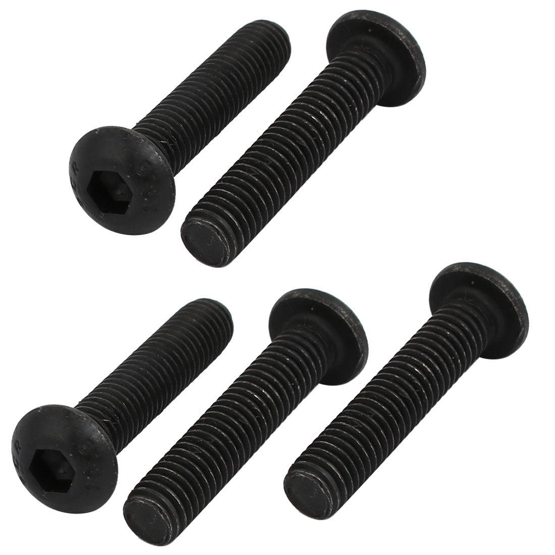 Harfington 5pcs M6x30mm 10.9 Grade Left Hand Thread Bolt Lock Screw for Drill Chuck