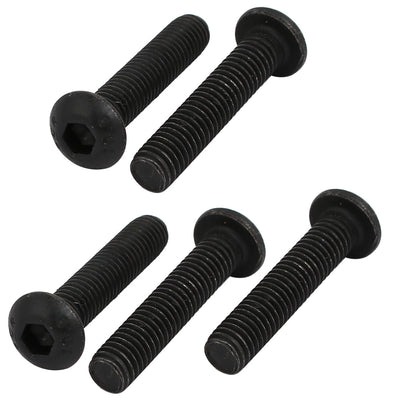 Harfington 5pcs M6x30mm 10.9 Grade Left Hand Thread Bolt Lock Screw for Drill Chuck