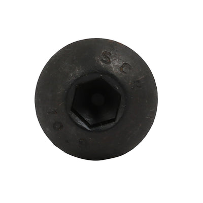 Harfington 2pcs M8x16mm 10.9 Grade Button Head Hex Socket Left Hand Thread Screw Bolt