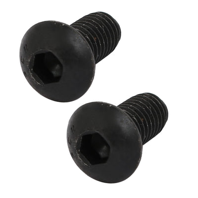 Harfington 2pcs M8x16mm 10.9 Grade Button Head Hex Socket Left Hand Thread Screw Bolt